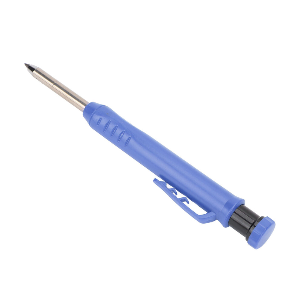 Mechanical Carpenter Pencil With Sharpener, Deep Hole Marking, Blue 6921356388960