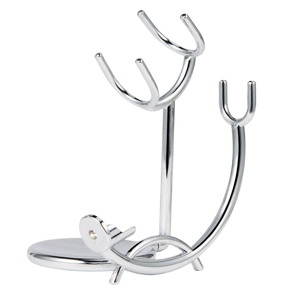 Shaving Stand for Razor and Brush Stainless Steel Holder Compatible With Long-Short Razors Straight And Barber Razors