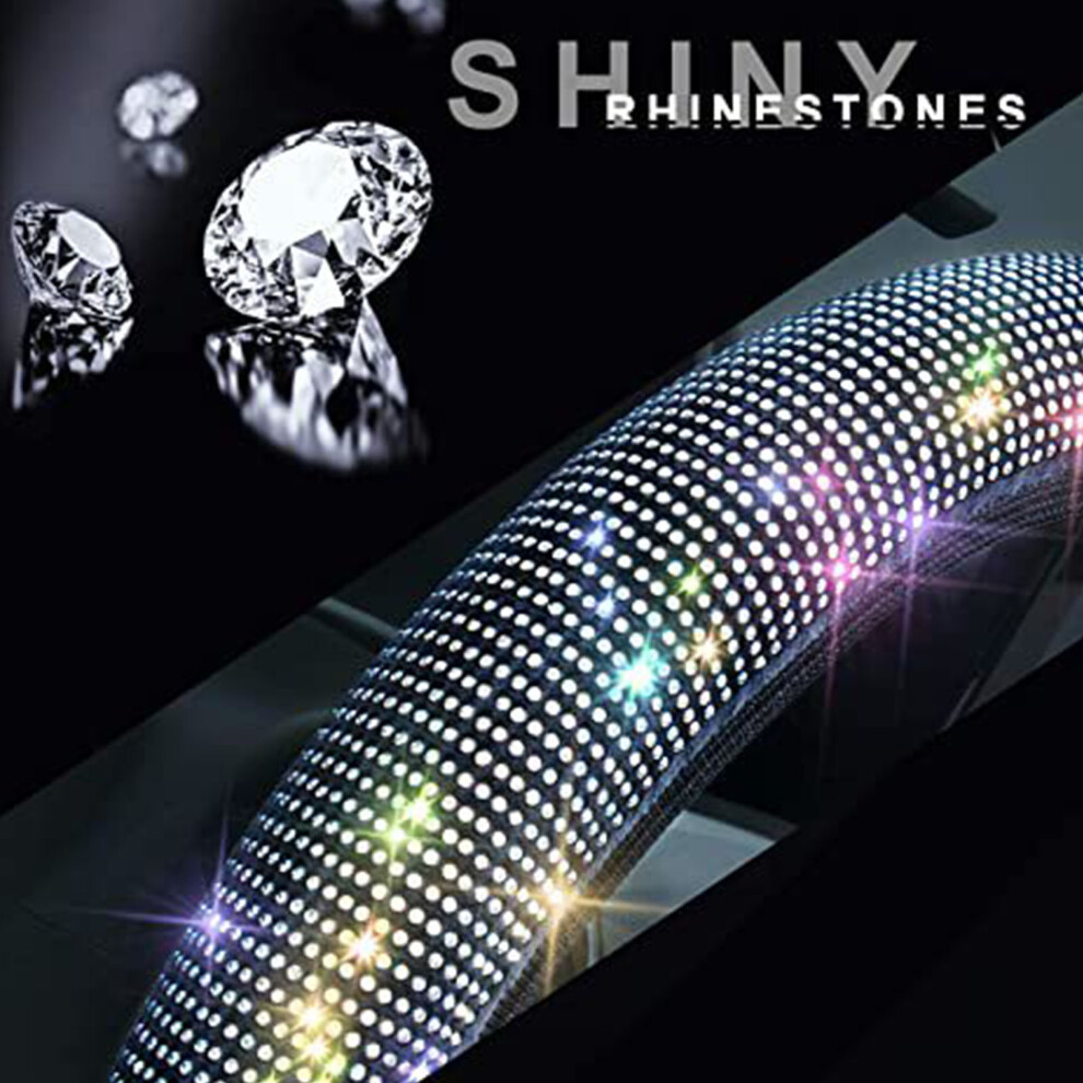 15In Diamond Shiny Antislip Steering Wheel Cover For Most Cars White 9451356390214