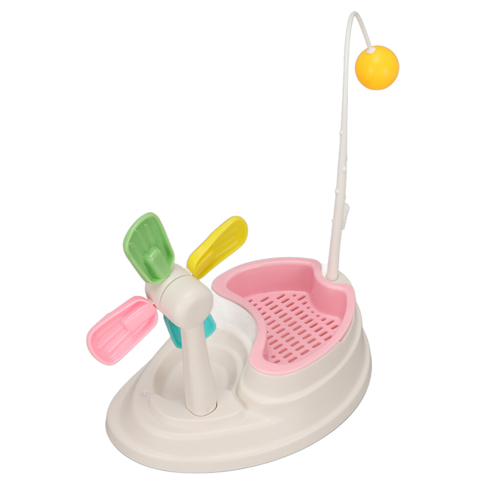 Colorful Pink Cat Grass Basin Windmill Teaser Toy 12.5x18.5cm-image-OPC-PMGZHSQ-NEW