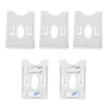 Beige 5-Pack ABS Card Display Sleeves with Fixed Buckle for Cars