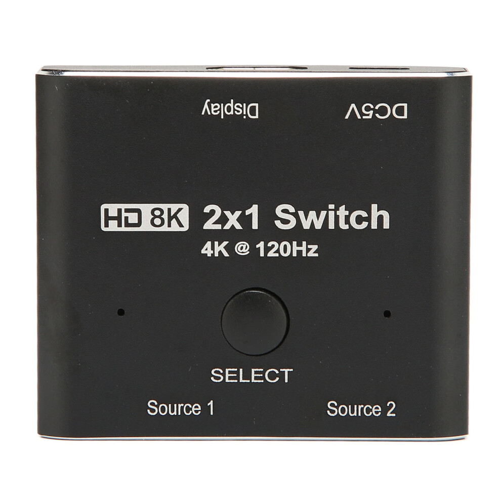 Aluminium Alloy 2-Way 8K 48Gbps Hdmi Switcher For Xbox & Ps5 7891356389528