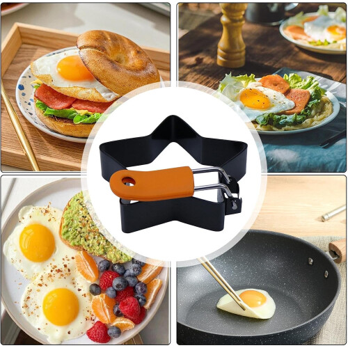 Egg Ring Irregular Star Shape Mold For Camping, Portable Egg Patty Maker, Griddle Shaping Tool For Indoor Breakfast 2