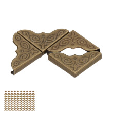 Vintage Bronze Book Corners 100pcs 4mm Inner for Scrapbooking & Craft Projects