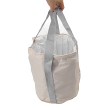 beige faltbare Fußwanne, doppellagiges Polyester