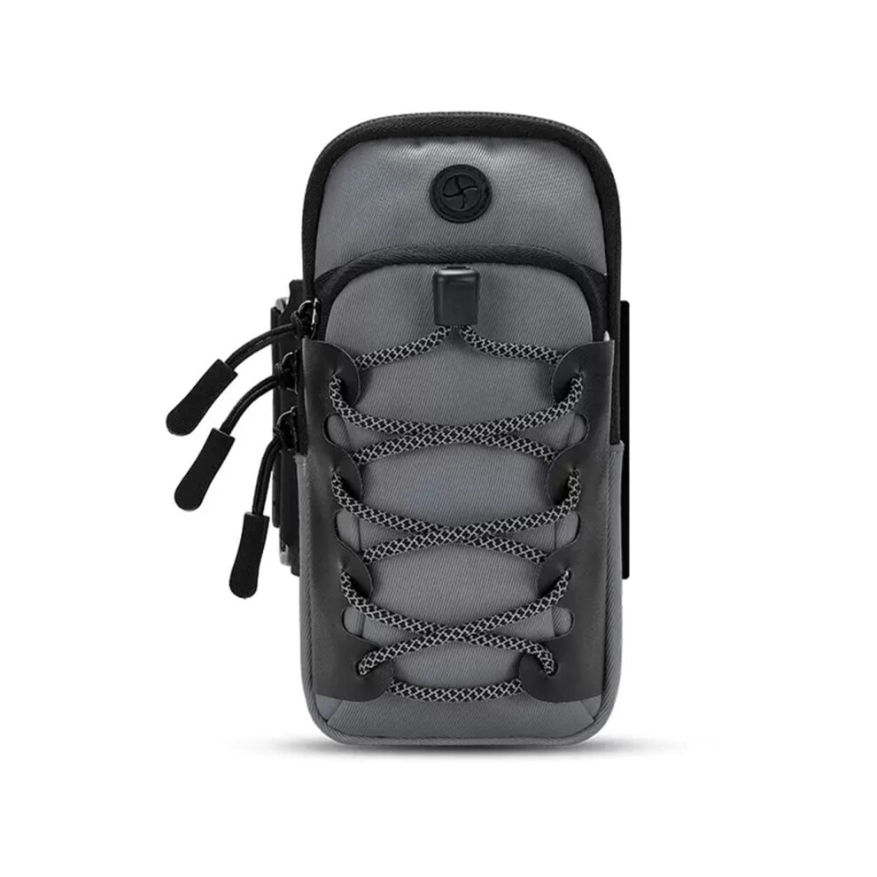 Mobile Phone Arm Pouch Unisex Arm Strap Sports Armband 20X9cm Arm Sleeve Wrist Bag Grey 9393856698530