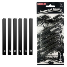 Charcoal Pencils 6-Piece Set, Square Compressed Charcoal Sticks For Drawing, Sketching, Shading, Beginners And Artists