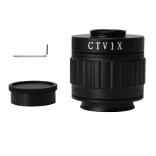 Microscope C-Mount Adapter 38 mm for Stereo Microscopes With Image Converter 0.35x/0.5x/1x