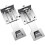 Adjustable Range Hood Wall Mount Bracket Set Galvanized Steel Height Adjustable Kitchen Vent Hoods 2 Pack Extended 3