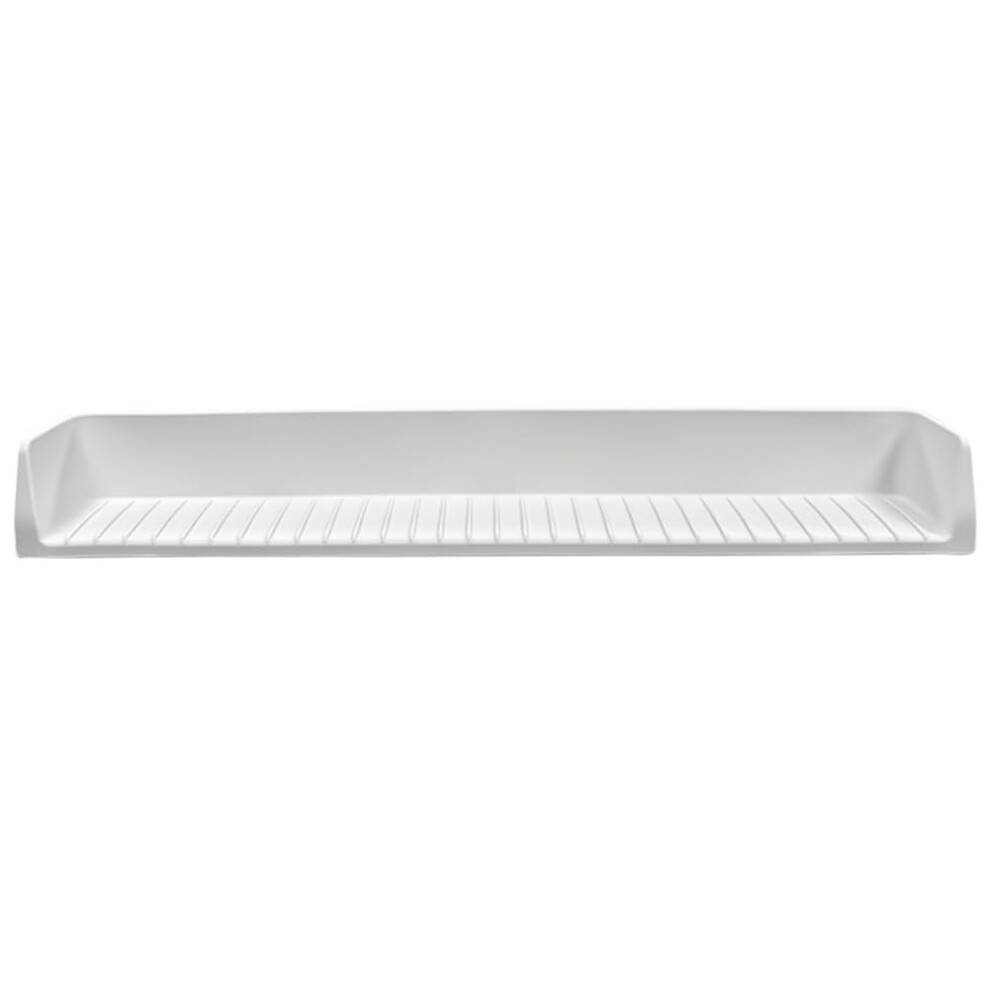 Kids Bathtub Splash Guard Silicone Water Barrier Strong Suction Cups Toddlers Toy Tray Organizer Side Splash Shield Grey