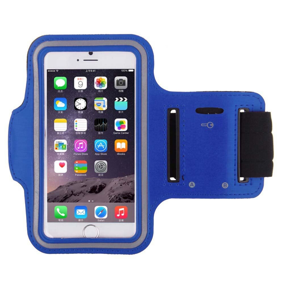 Sports Armband For Smartphone Universal Running Breathable Neoprene Cover Adjustable Arm Strap Royal Blue 9354506596125
