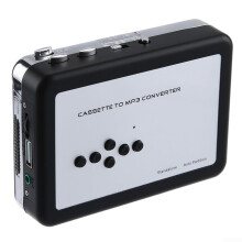 USB Connected Cassette Player For Digitizing Tapes, PC Compatible USB Interface, Portable Vintage Audio Playback