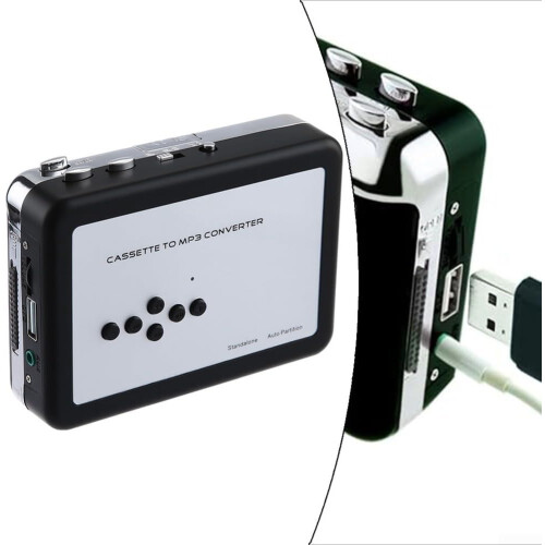 USB Connected Cassette Player For Digitizing Tapes, PC Compatible USB Interface, Portable Vintage Audio Playback 2
