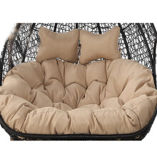 Waterproof 2-Seater Egg Chair Swing Cushion Replacement 140x110cm Outdoor Washable Thick Hammock Chair Cushion