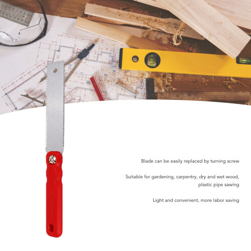 Flush-Cut-Zugsäge - 2-seitig klein, Rot-Silber 2