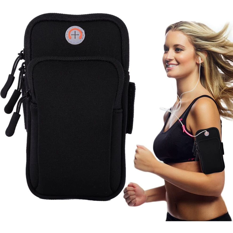 Sports Armband, Phone Holder Arm For Running And Fitness, 2-Compartment Armband Case For Jogging And Workout 9393856700271