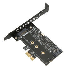 PCEM2STA01 PCIe1x M.2 SATA NGFF 6Gbps Metall