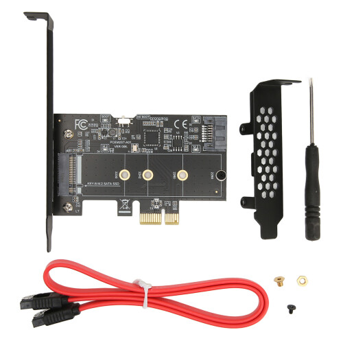 PCEM2STA01 PCIe1x M.2 SATA NGFF 6Gbps Metall 1
