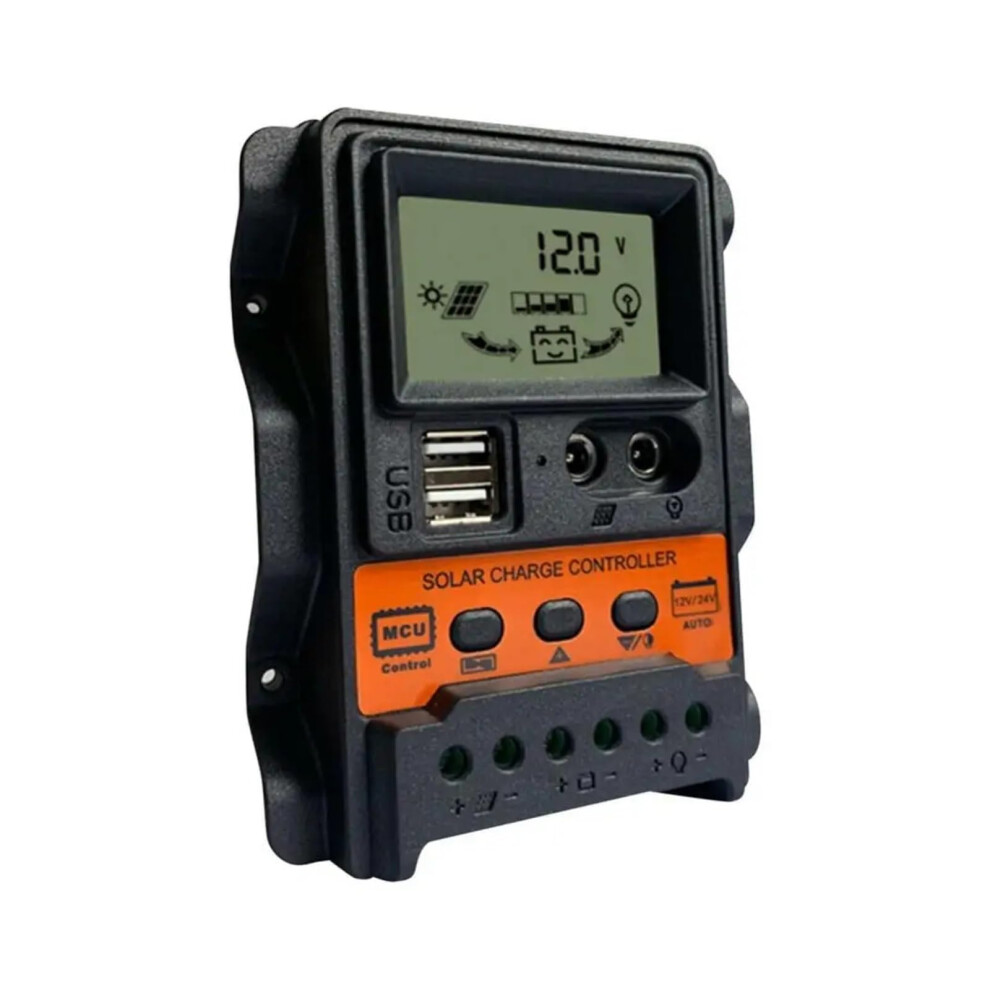Solar Charge Controller Pwm Controller With Lcd Display 12V 24V 20A 20A Dual Usb 5V Output Solar Charger Regulator 9393856700448