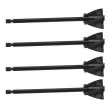 4Pcs Resin Mixing Paddles 5 Blades Strong Reusable Black Drill Attachments