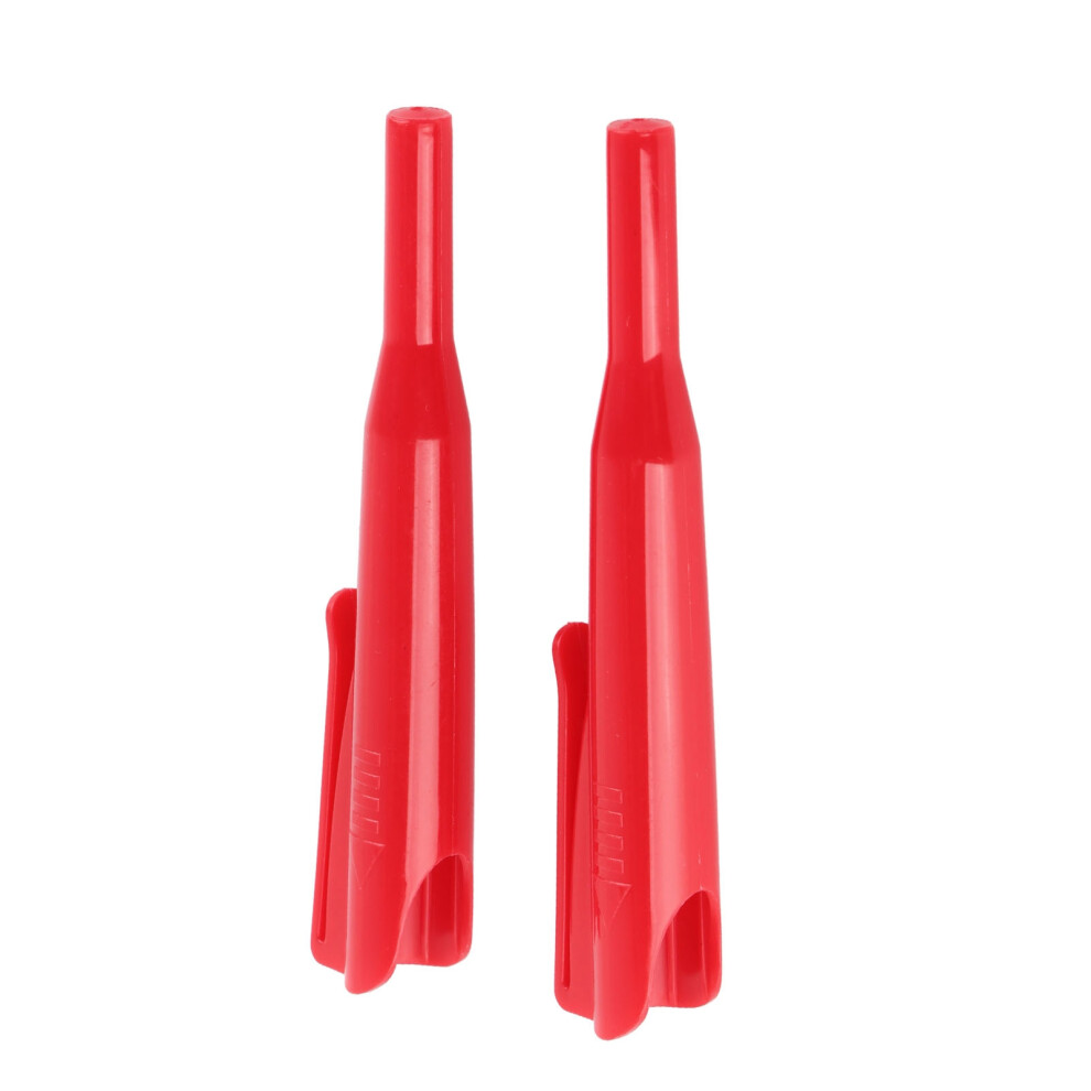 Red 2Pcs Carpenter Pencil Covers For Long Nose Deep Hole Woodworking Markers 5061356398994