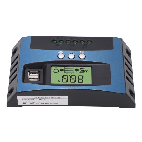 Controlador de Carga Solar MPPT 12V/24V 50A ABS 2