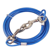 Dog Tie Out Cable For Dogs Up To 125 Pounds, 10-Foot, Blue, Heavy-Duty Bite-Resistant