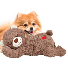 Heartbeat Toy For Puppy Soft Plush Material Sleeping Companion For Dogs Heartbeat Plush Bear