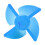 Blue 4Pcs Resin Mixer Paddles - Compatible with 1/4in Drill Bits 10