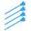 Blue 4Pcs Resin Mixer Paddles - Compatible with 1/4in Drill Bits 15