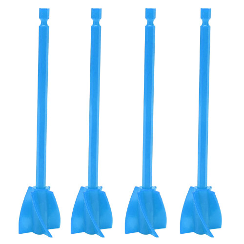 Blue 4Pcs Resin Mixer Paddles - Compatible with 1/4in Drill Bits 1