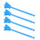 Blue 4Pcs Resin Mixer Paddles - Compatible with 1/4in Drill Bits 14