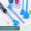 Blue 4Pcs Resin Mixer Paddles - Compatible with 1/4in Drill Bits 8