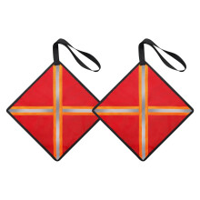 Reflective Trailer Warning Flags 2 Pack Tear-Resistant Safety Flags for Towing Hauling Boats Canoes Vehicle Accessories