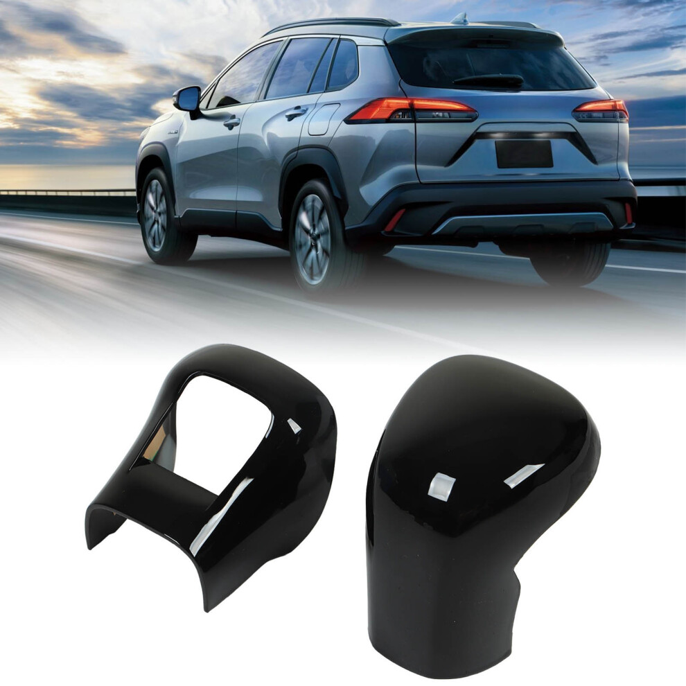 Glossy Gear Shift Lever Knob Cover For Corolla Cross 2020-2022 Black 8051356404631