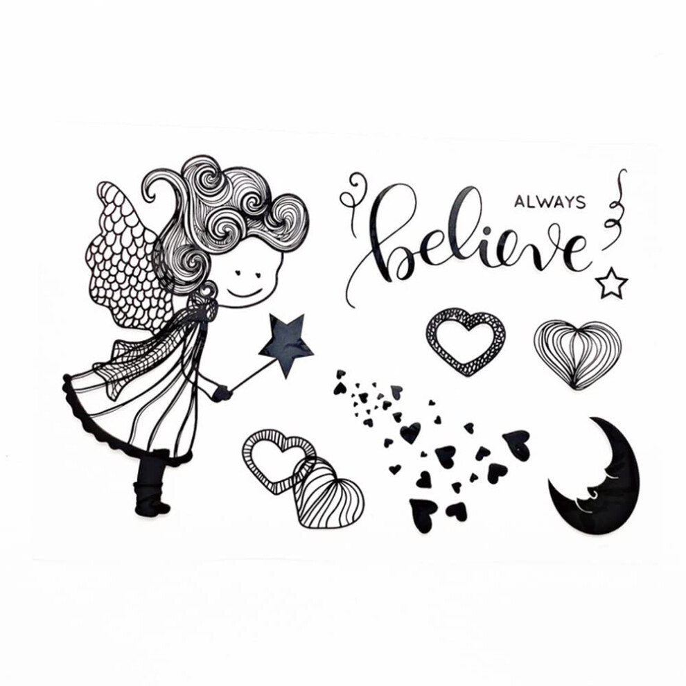 Transparent Stamp Elf Moon Heart Silicone Stamp Flowers Seal For DIY Scrapbooking Photo Album Card Making No. 3-image-OPC-PMGZST9-NEW