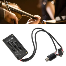 Geigen-Tonabnehmer-Set 1 x 9V passiv Schwarz 20Hz-20kHz
