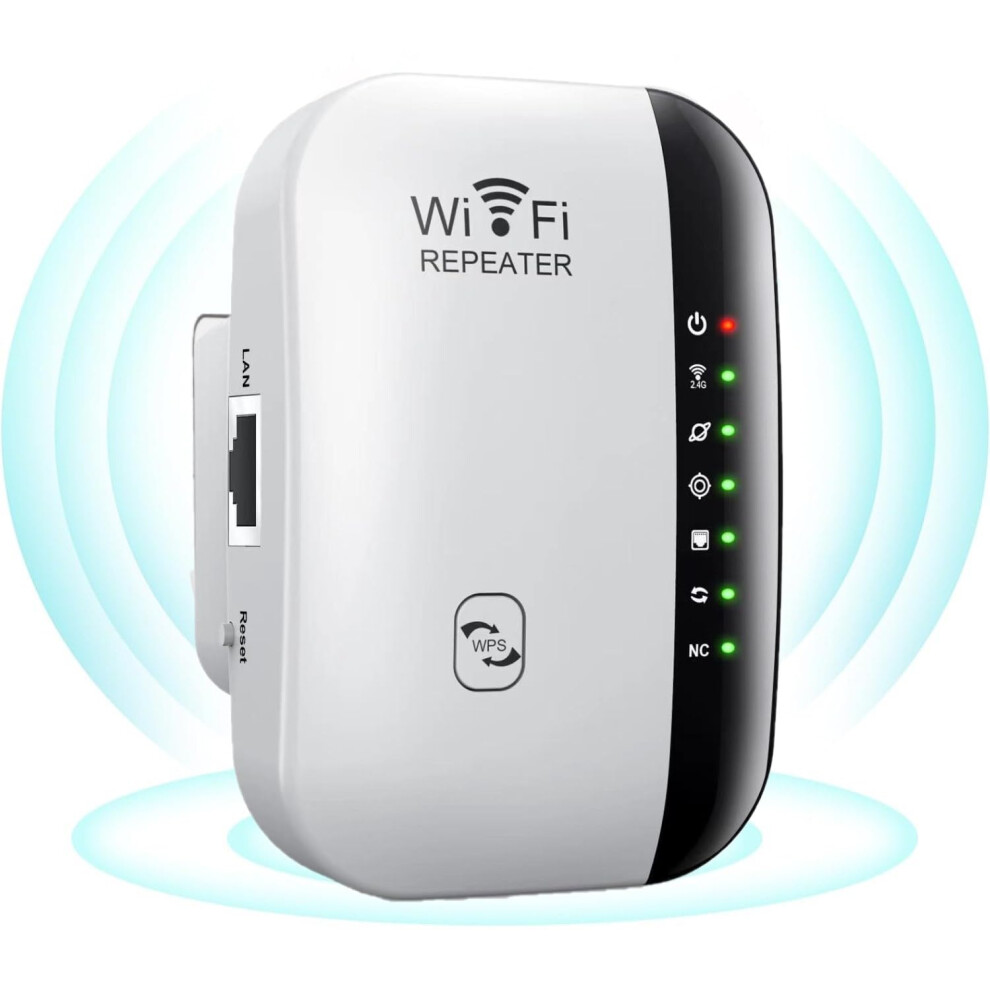Wifi Extender Booster Newest Model 2025, Covers Up To 3650 Sq Ft, 45 Devices, Ethernet Port, Quick Setup, White 9084446677140