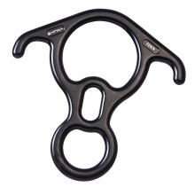 Figure 8 Ring Rope Descender 50KN Load Rated For Rock Climbing Rescue Rappelling Black