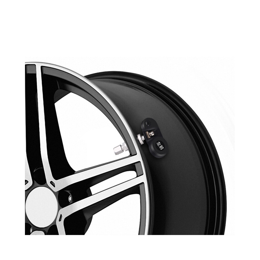 Wireless Tire Pressure Monitor With 4 External Tpms Sensors, Solar Usb Charging 8261356408397
