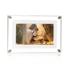 Acrylic Digital Picture Frame 5/7/10 Inch, Transparent Design, Motion Video Frame, Built-In Speaker, 1GB Internal Memory