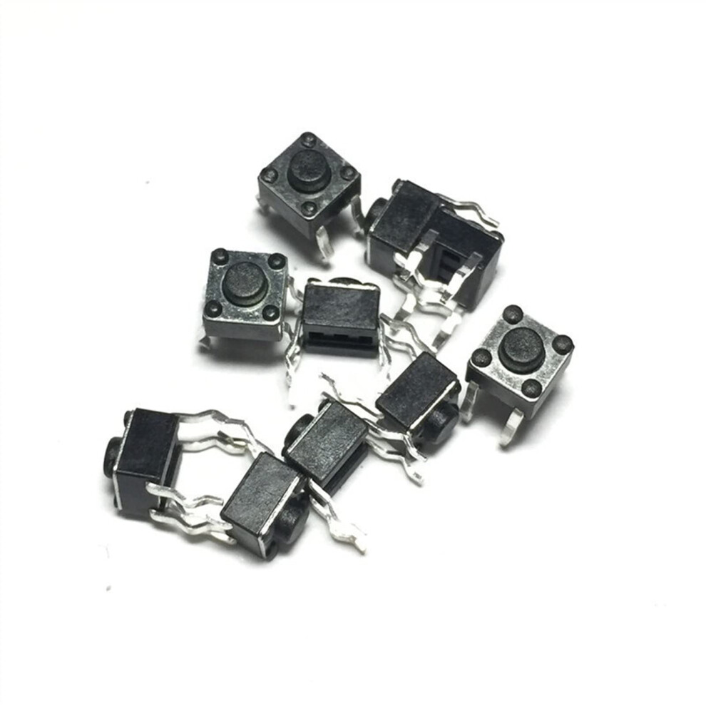 Electromagnetic Switch 6X6x4.3mm Silver Momentary Tactile Push Button 4-Pin Dip Panel Pcb 100Pcs 9354506598976