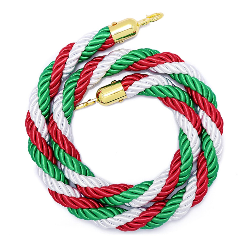Theater Barrier Rope Braided Hemp Rope With Hook Post Queue Line Barrier 215Cm Color B 9354506599010