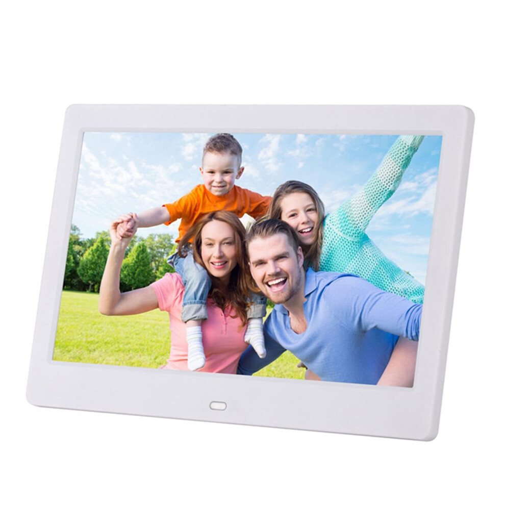Smart Digital Photo Frame 10 Inch Ips Full View Display 1280X800 Photo Album 8Gb Clock Calendar Video Player White 9393856703388