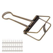 2-Inch Strong Clamping Bronze 30Pcs Wire Binder Clips for Papers & Notes