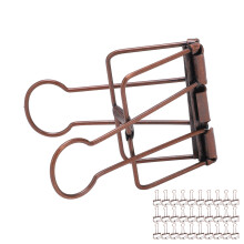 30 Stück 2-Zoll Metall-Klammern, Mehrzweck-Klemmen für Notizen, Tickets, Papiere, Lila & Bronze