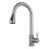 Smart Touch Sensor Kitchen Faucet Pull-Down Sprayer 304SS Single-Handle Hot Cold 2 Flow Modes Black Brushed Silver 1