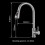 Smart Touch Sensor Kitchen Faucet Pull-Down Sprayer 304SS Single-Handle Hot Cold 2 Flow Modes Black Brushed Silver 5