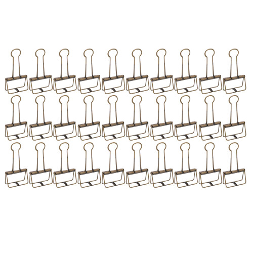 2-Inch Strong Clamping Bronze 30Pcs Wire Binder Clips for Papers & Notes 1