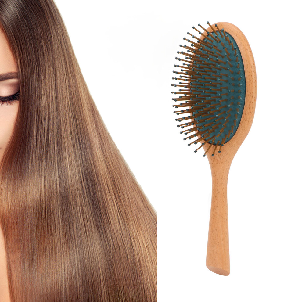 Elastic Gasbag Comb with Wooden Handle, Detangling, Massage Air Cushion